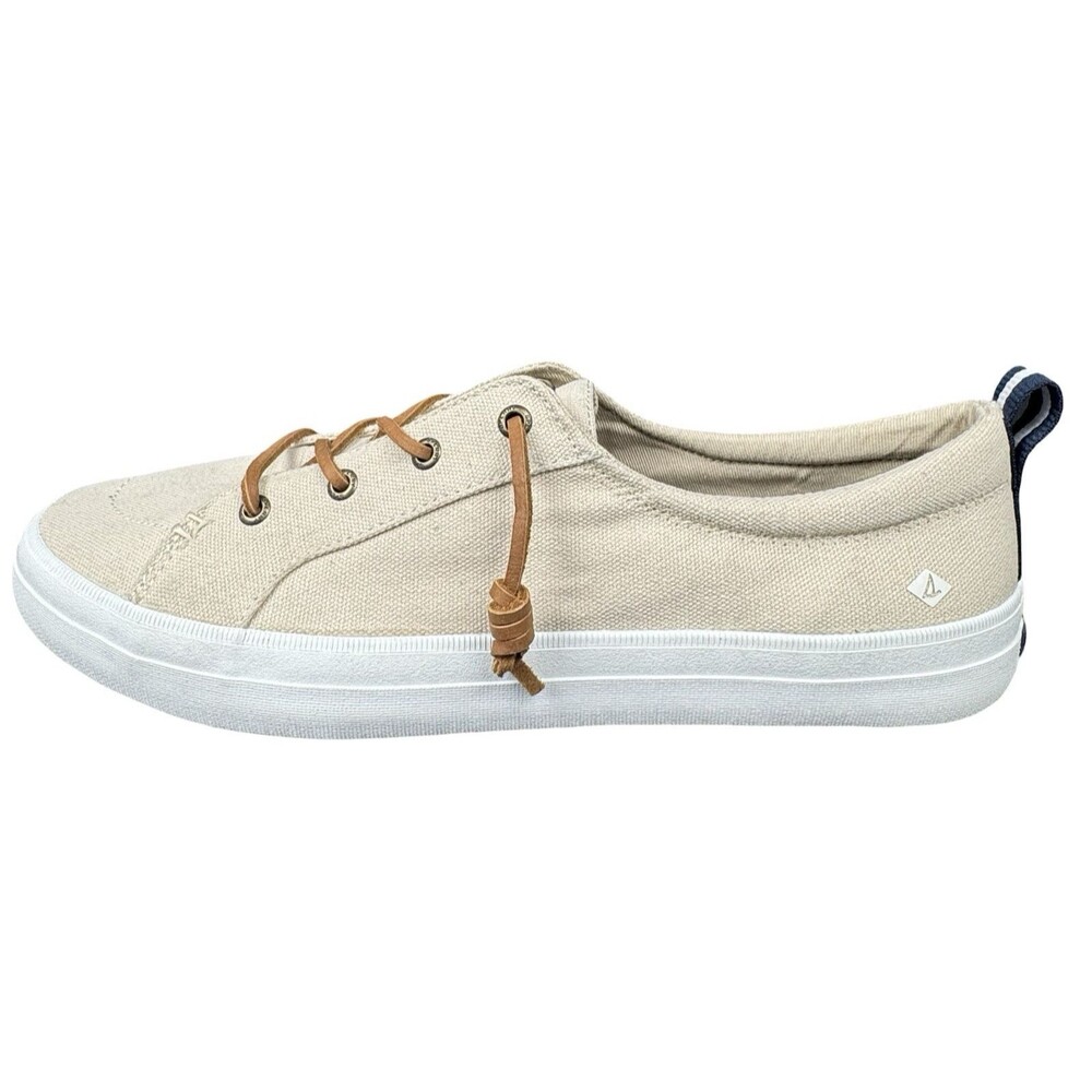 Sperry Crest Vibe Womens Size 12 Shoes Boat Sneaker Canvas Tan Brown 104765 New